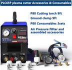 CUT65Pro 110V/220V 65A Plasma Cutter IGBT Inverter Pilot Arc LED 18mm Clean Cuts