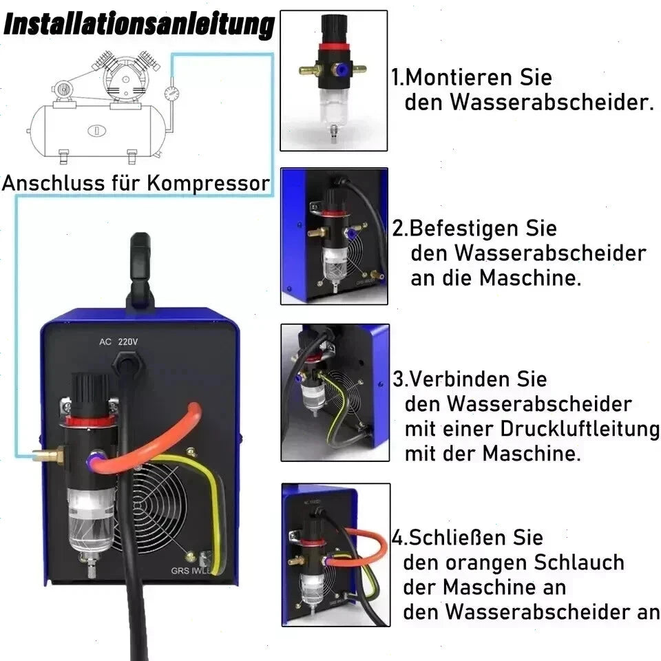 MIG200 110V/220V 3-IN-1 MIG Welder 200A Gasless MIG/TIG/MMA IGBT Welding Machine