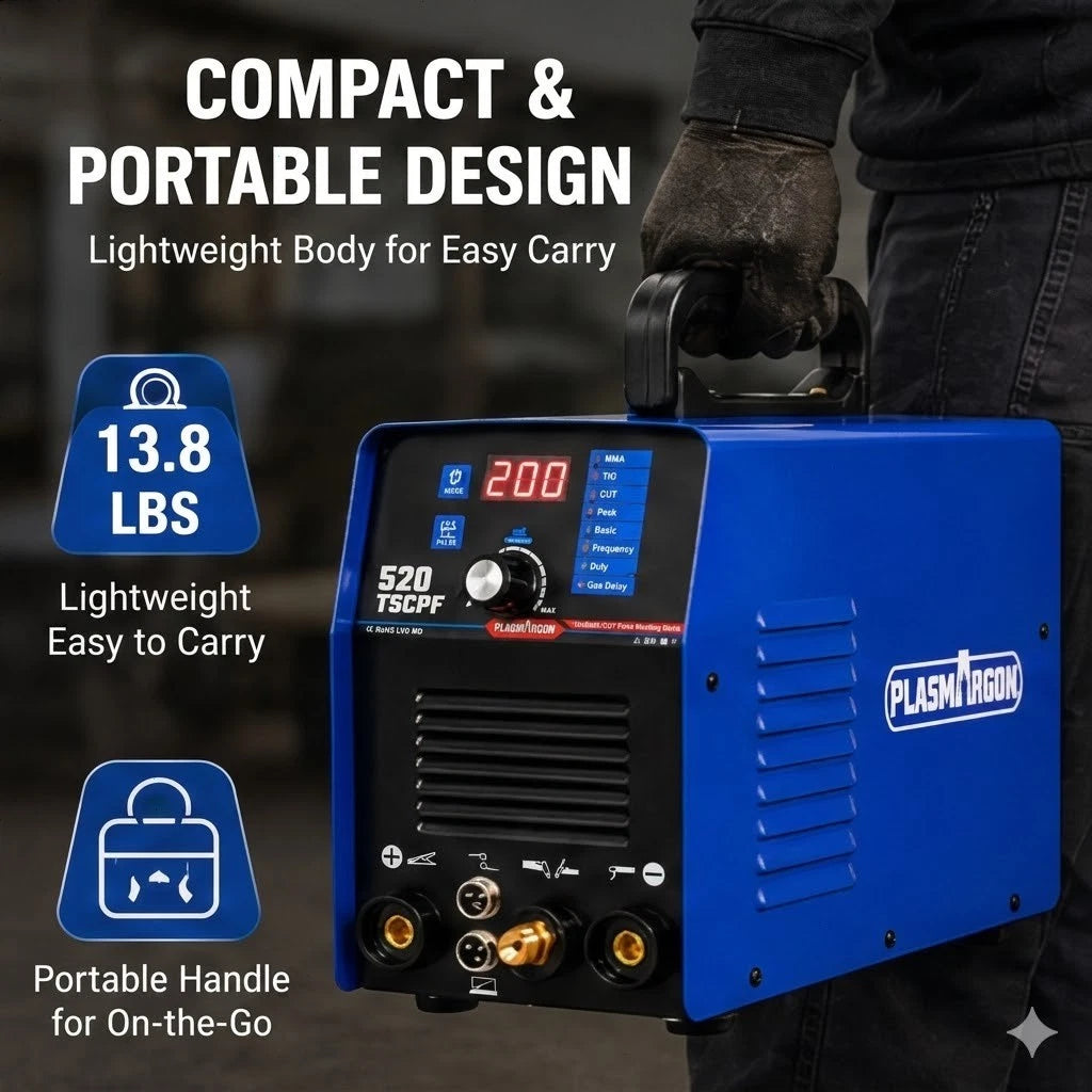 3-IN-1 110V/220V Plasma Cutter Welder IGBT Inverter 50A CUT/200A TIG/180A ARC