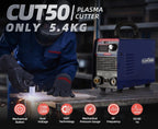CUT50 110V/220V 50A Plasma Cutter Sic Mosfet 10mm'' Clean Cuts LED Display