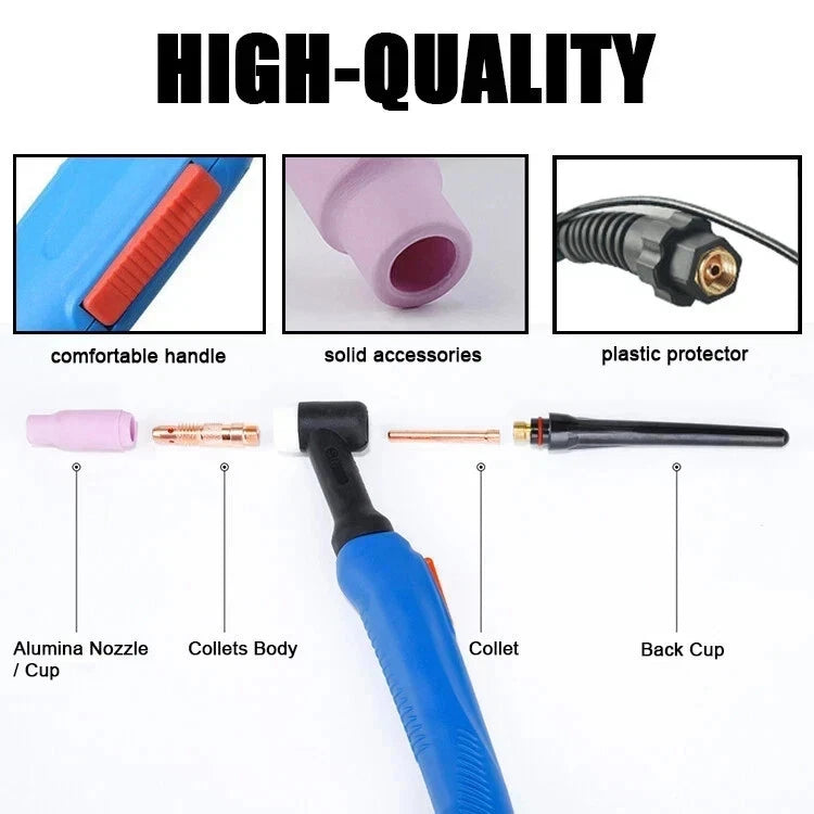 WP17-FV 3M/10FT TIG Welding Torch Gun 200A Air Cooled Fit TIG Welding Machine