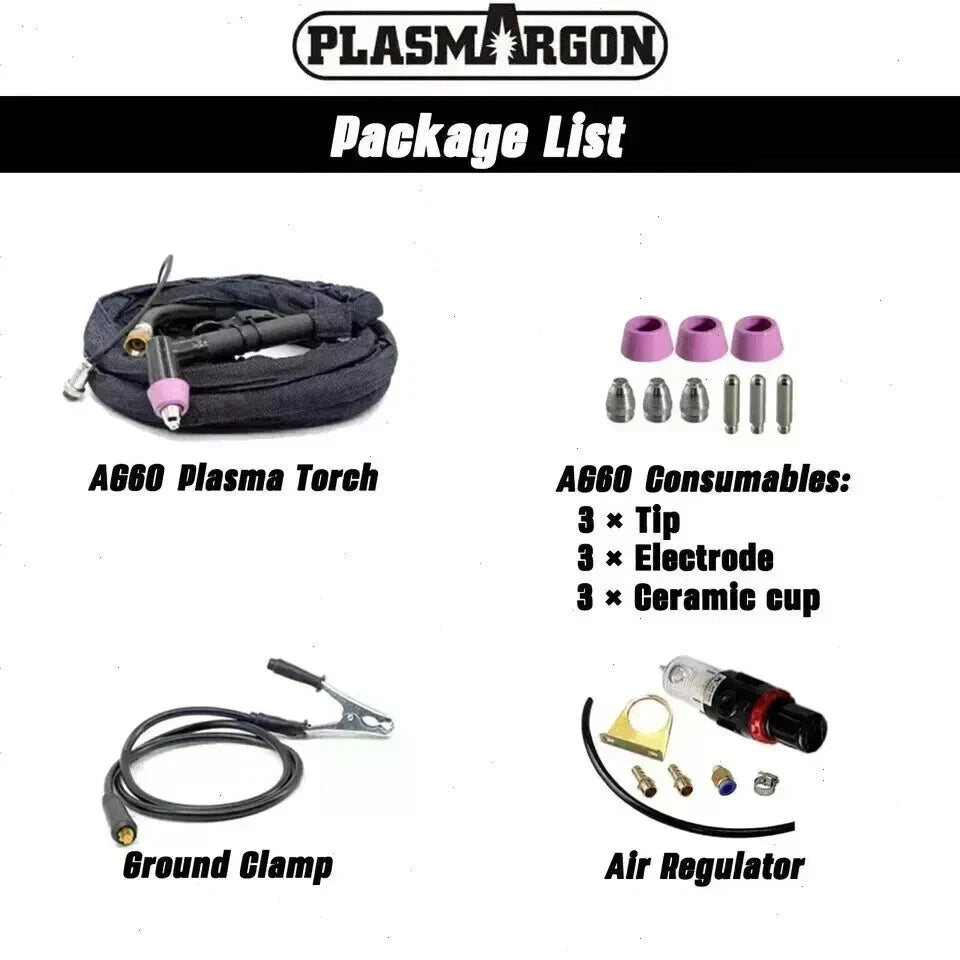 PLC65 110V/220V 65A Plasma Cutter Machine Pilot Arc IGBT Inverter LED Display