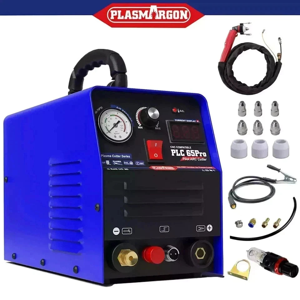 CUT65Pro 110V/220V 65A Plasma Cutter IGBT Inverter Pilot Arc LED 18mm Clean Cuts