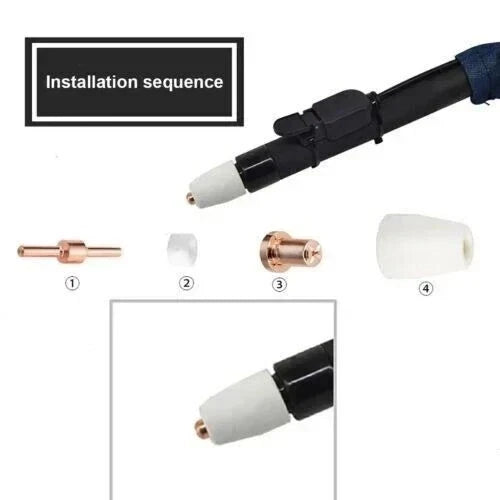 PT31 Plasma Cutter Torch Black Straight 5M/16ft Fit CUT55/65 Plasma Torch